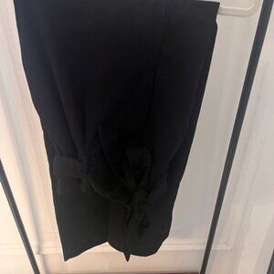 H&M Cropped Black Paper Bag Pants